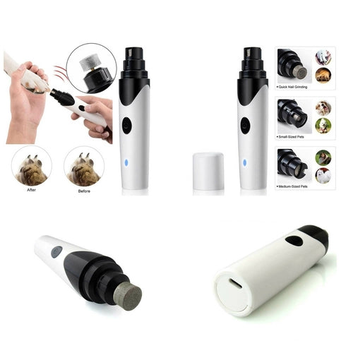 Pet Nail Grinder Dog Cat Electric Trimmer Rechargeable Clipper Claw