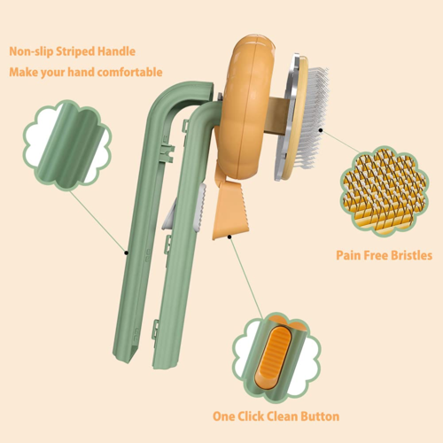 Self-Cleaning Pet Grooming Brush