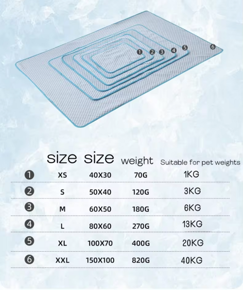Breathable Ice Silk Cooling Mat for Pets