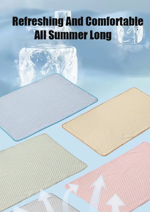 Breathable Ice Silk Cooling Mat for Pets
